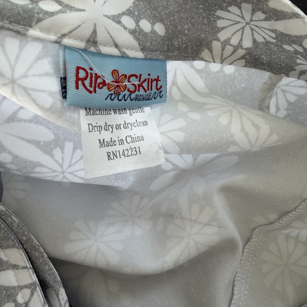 Ripskirt Hawaii The Original Wrap Skirt Length Gray And White Sz Small Rip Skirt - Picture 3 of 4